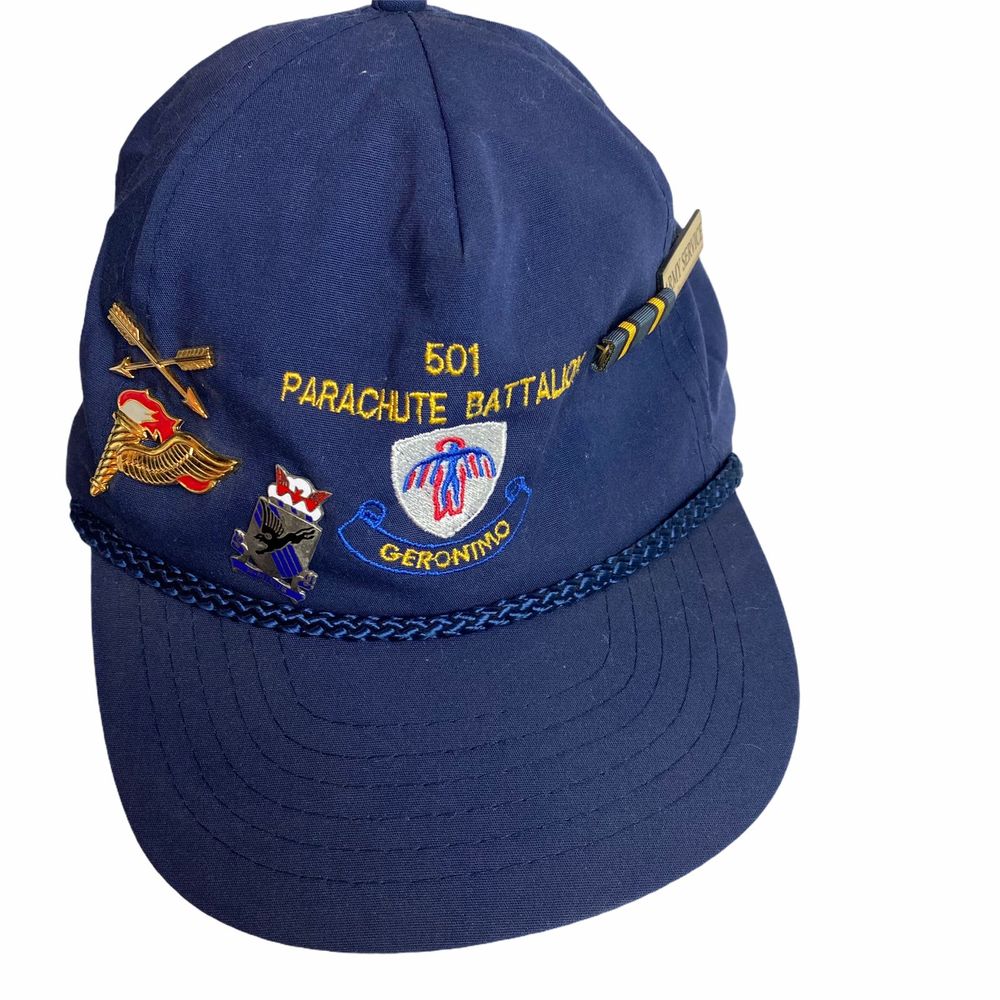 Military Army Parachute Hat and Pins